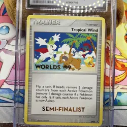 CGC 7 SEMI-FINALIST Tropical Wind DP48 Pokemon World Championship 2009 NM/MINT - Image 3