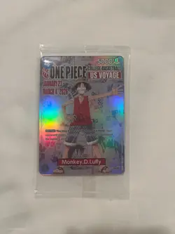 One Piece Monkey D. Luffy US College Basketball Card Rutgers In Hand Ships now - Image 2