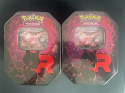 2 x Pokemon TCG: Team Rocket Tin Mewtwo Brand New & Sealed - Image 1