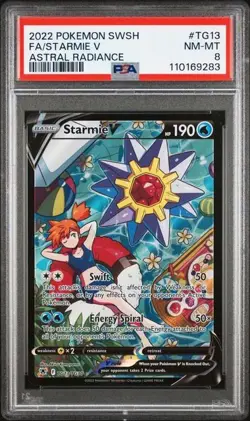 [PSA 8] Starmie V TG13/TG30 Astral Radiance Trainer Gallery Secret Rare POKEMON - Image 1