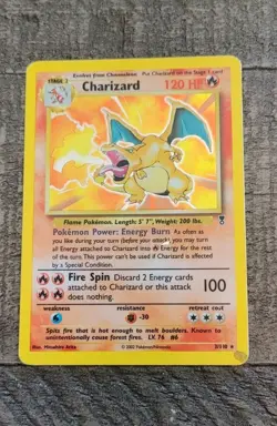 Legendary Charizard Holo 3/110 Rare Pokemon Card 2002 HP - Image 2