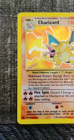 Legendary Charizard Holo 3/110 Rare Pokemon Card 2002 HP - Image 3
