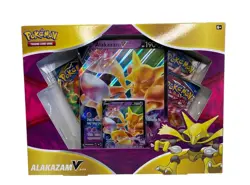 Pokemon TCG Alakazam V Box Factory Sealed 4 Booster Packs with Foil Promo Card - Image 1