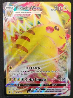 Pikachu VMAX SWSH286 Black Star Promos Full Art Holo Pokemon Trading CG 2023 NM - Image 1