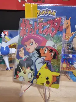 1999 Vintage Pocket Monsters Vending Prism - Ash, Pikachu, Team Rocket #107 - Image 3