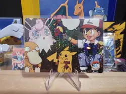 1999 Vintage Pocket Monsters Vending Prism - Pikachu, Psyduck, Ash Friends #437 - Image 1