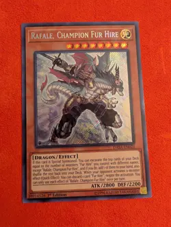Rafale, Champion Fur Hire DASA-EN023 Secret Rare 1st Edition Yugioh - Image 1