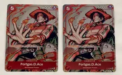 2023 One Piece Portgas D. Ace Event Pack Vol. 1 Promo (2x) Cards P-028 English - Image 1
