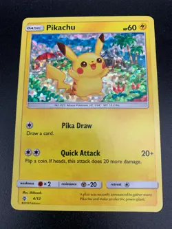 Pikachu 4/12 Holo McDonald's Promo Pokemon TCG Card 2018 NM-LP - Image 1