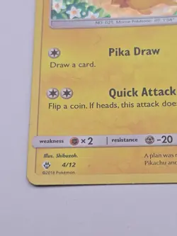 Pikachu 4/12 Holo McDonald's Promo Pokemon TCG Card DMG 2018 #2 - Image 4