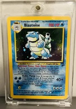 Pokemon Base Set 2 Blastoise Holo Rare Card 2/102 Unlimited LP Vintage WOTC TCG - Image 1