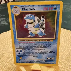 Pokemon TCG Base Set Blastoise Holo Rare Card 2/102 Vintage WOTC LP - Image 2