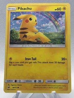 Pikachu Sequin Holo Shining Legends General Mills Promo Card 28/73 Pokemon TCG - Image 1