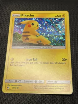Pikachu 28/73 (General Mills) Promo Sun & Moon Sequin Holo Pokemon TCG NM/M - Image 1
