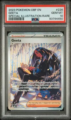 2023 POKEMON OBF EN-OBSIDIAN FLAMES SPECIAL ILLUSTRATION RARE #226 GEETA PSA 10 - Image 1