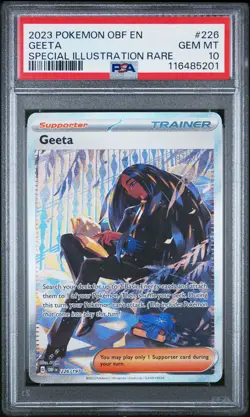 2023 POKEMON OBF EN-OBSIDIAN FLAMES SPECIAL ILLUSTRATION RARE #226 GEETA PSA 10 - Image 1