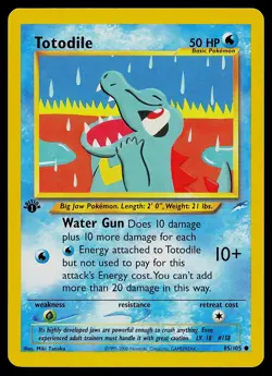 Pokemon Card - Totodile Neo Destiny 85/105 Common 1st Edition - Image 1