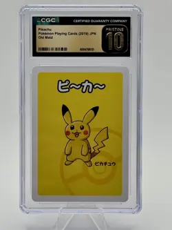CGC 10 PRISTINE Pikachu Old Maid 2019 Japanese Pokemon Card - Image 1