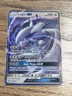 Pokemon TCG Lugia GX Holo Ultra Rare Card Sun & Moon Lost Thunder 159/214 - Image 1