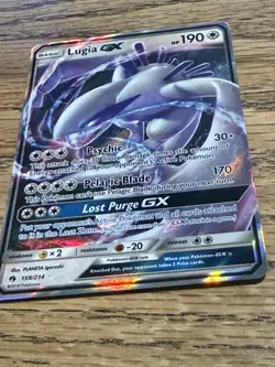 Pokemon TCG Lugia GX Holo Ultra Rare Card Sun & Moon Lost Thunder 159/214 - Image 2