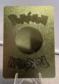 Pokemon Pikachu 950hp Gold Foil Fan Art Collector Card TCG - Image 2