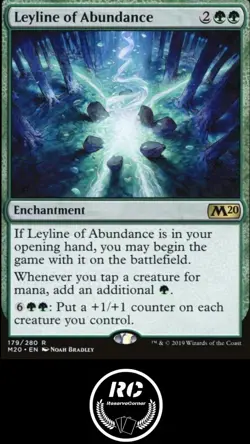 Leyline Of Abundance MTG NM M20 Rare Enchantment Fast Tracked Shipping - Image 1