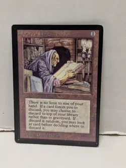 MTG Magic the Gathering LIBRARY OF LENG Beta, WOTC, moderately played, Artifact - Image 1