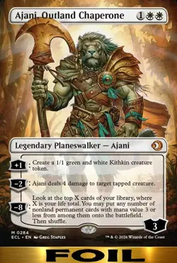 Ajani, Outland Chaperone ** FOIL BORDERLESS ** #284 - Lorwyn Eclipsed - NM MTG - Image 1