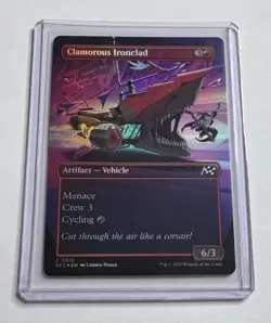 Clamorous Ironclad (Borderless Foil) - Aetherdrift MTG NM/M - Image 1