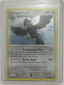 Pokemon Staraptor Holo 16/130 - Diamond & Pearl 2007 - LP - Vintage - Image 1