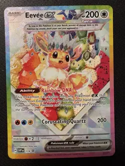 2025 Pokemon Prismatic Evolutions Eevee EX UPC BLACK STAR PROMO Card #174! HOT! - Image 1