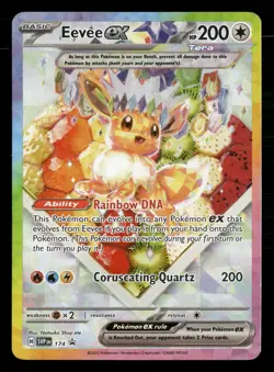 2025 Pokemon Prismatic Evolutions 174 Eevee EX Black Star Promo - Image 1
