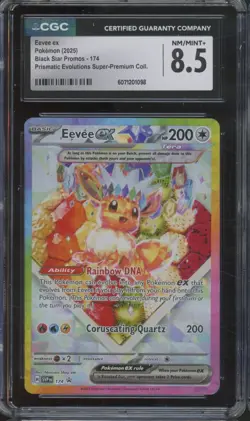 2025 Pokemon Black Star Promo Prismatic Evolutions #174 Eevee ex CGC 8.5 - Image 1