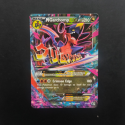 Mega M Garchomp EX XY168 Black Star Promo Rare Holo Pokemon Card LP Played - Image 1