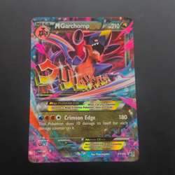 Mega M Garchomp EX XY168 Black Star Promo Rare Holo Pokemon Card LP Played - Image 2