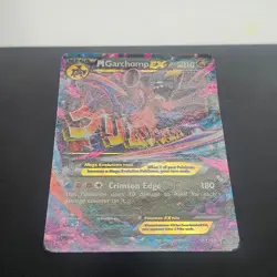 Mega M Garchomp EX XY168 Black Star Promo Rare Holo Pokemon Card LP Played - Image 3