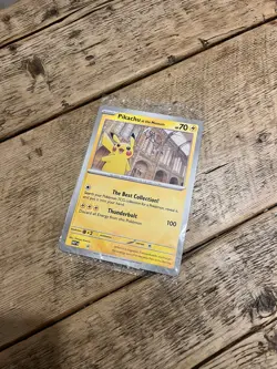 Pokemon x Natural History Museum Pikachu Jumbo Promo Card - Image 1