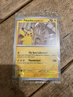 Pokemon x Natural History Museum Pikachu Jumbo Promo Card - Image 2