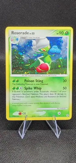 Pokemon Card - Roserade Diamond and Pearl 13/130 Holo SWIRL Rare - Image 1