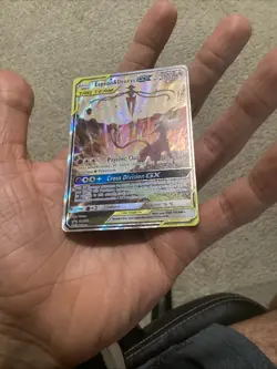 Pokemon TCG Espeon & Deoxys GX SM240 Tag Team Black Star Promo Holo LP - Image 5