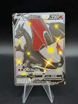Pokemon Charizard V Secret Rare 79/73 Champions Path Holo ROLLER MARKS EC3 - Image 1