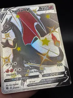 Pokemon Charizard V Secret Rare 79/73 Champions Path Holo ROLLER MARKS EC3 - Image 2