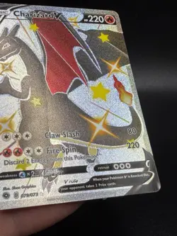 Pokemon Charizard V Secret Rare 79/73 Champions Path Holo ROLLER MARKS EC3 - Image 3