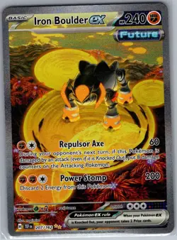 Iron Boulder ex 207/162 SV05: Temporal Forces - Pokemon Card - NM - Image 1