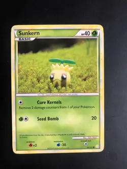 Pokemon Card Sunkern 85/123 HeartGold and SoulSilver LP/NM - Image 1