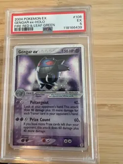 Pokemon Gengar ex EX Fire Red & Leaf Green Holo Ultra Rare #108 PSA 5 - Image 1