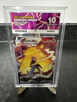 Pokemon Pikachu TCG VMAX Lost Origin Trainer Gallery TG17/TG30 Ace 10 Gem Mint - Image 1