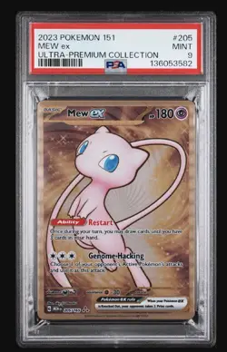 2023 Pokemon 151 Mew ex #205 Metal Ultra Premium Collection PSA 9 - Image 1