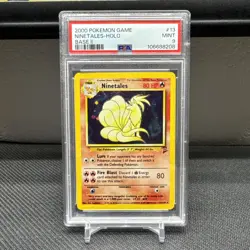 2000 Pokemon Base Set ll (2) 13 NINETALES-HOLO PSA 9 - Image 1
