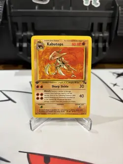 1999 Pokemon Fossil Set Kabutops 1st Edition 24/62 Non-Holo Near Mint-Mint - Image 1